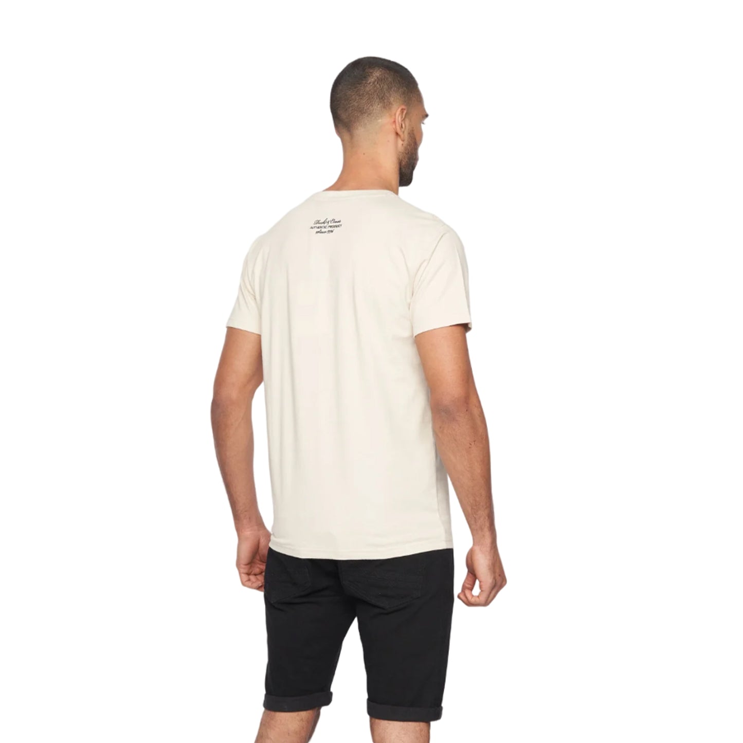 Off White - Back - Duck and Cover Mens Blevins T-Shirt