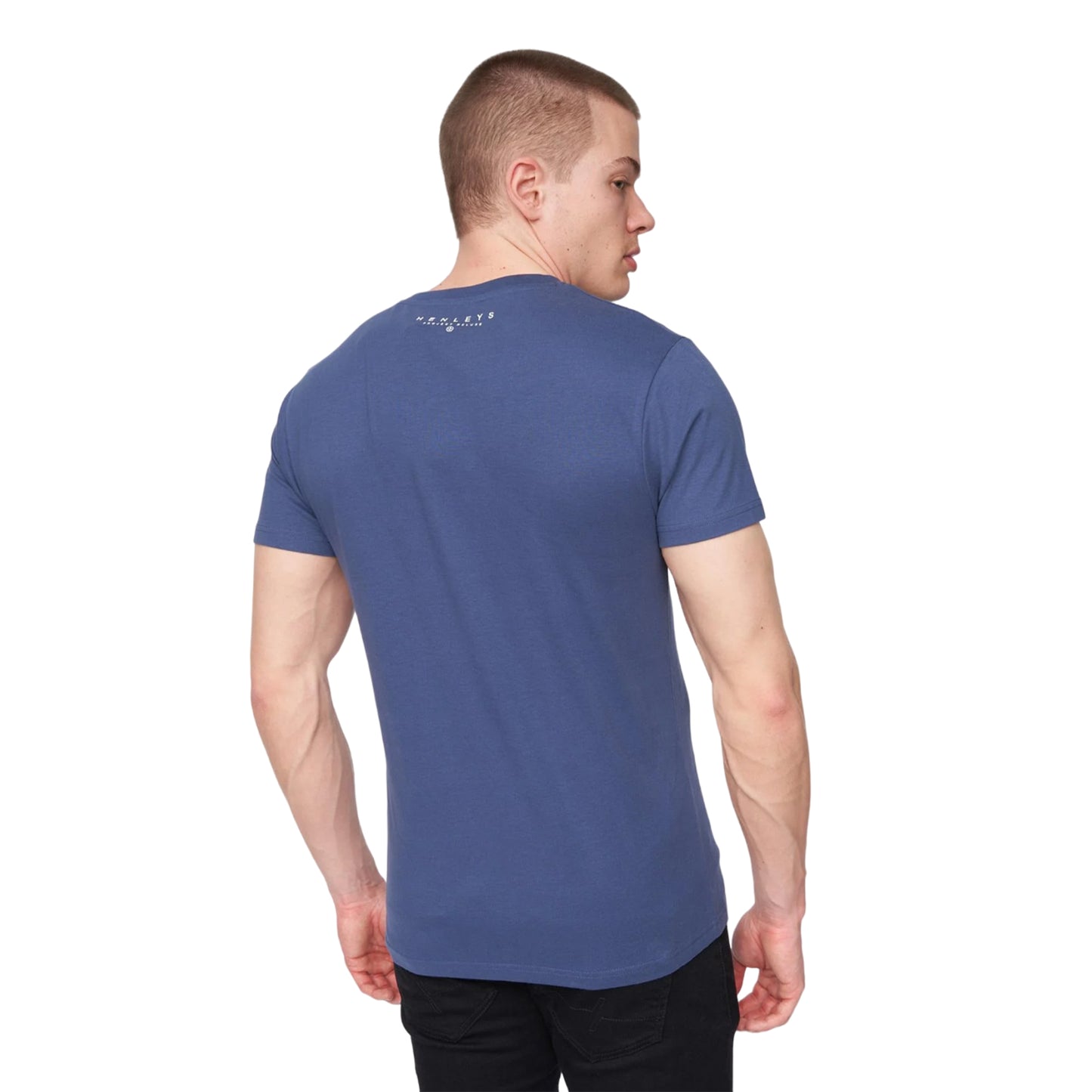 Deep Blue - Back - Henleys Mens Colhen Logo T-Shirt
