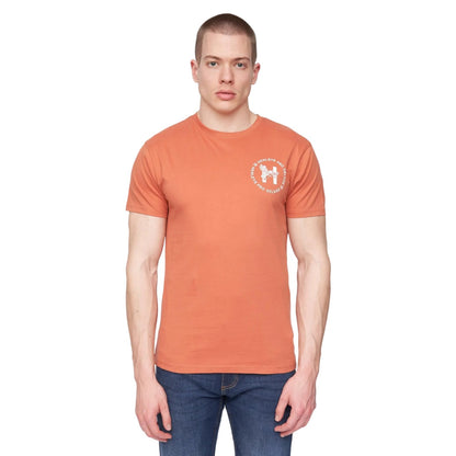 Brick Red - Front - Henleys Mens Metafone Logo T-Shirt