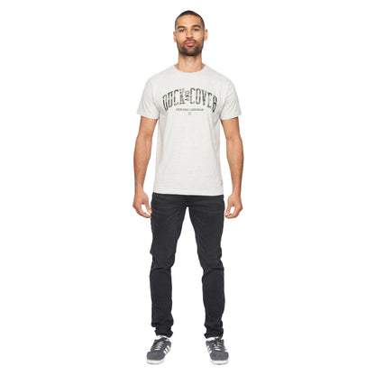 Grey Marl - Side - Duck and Cover Mens Shaffer T-Shirt