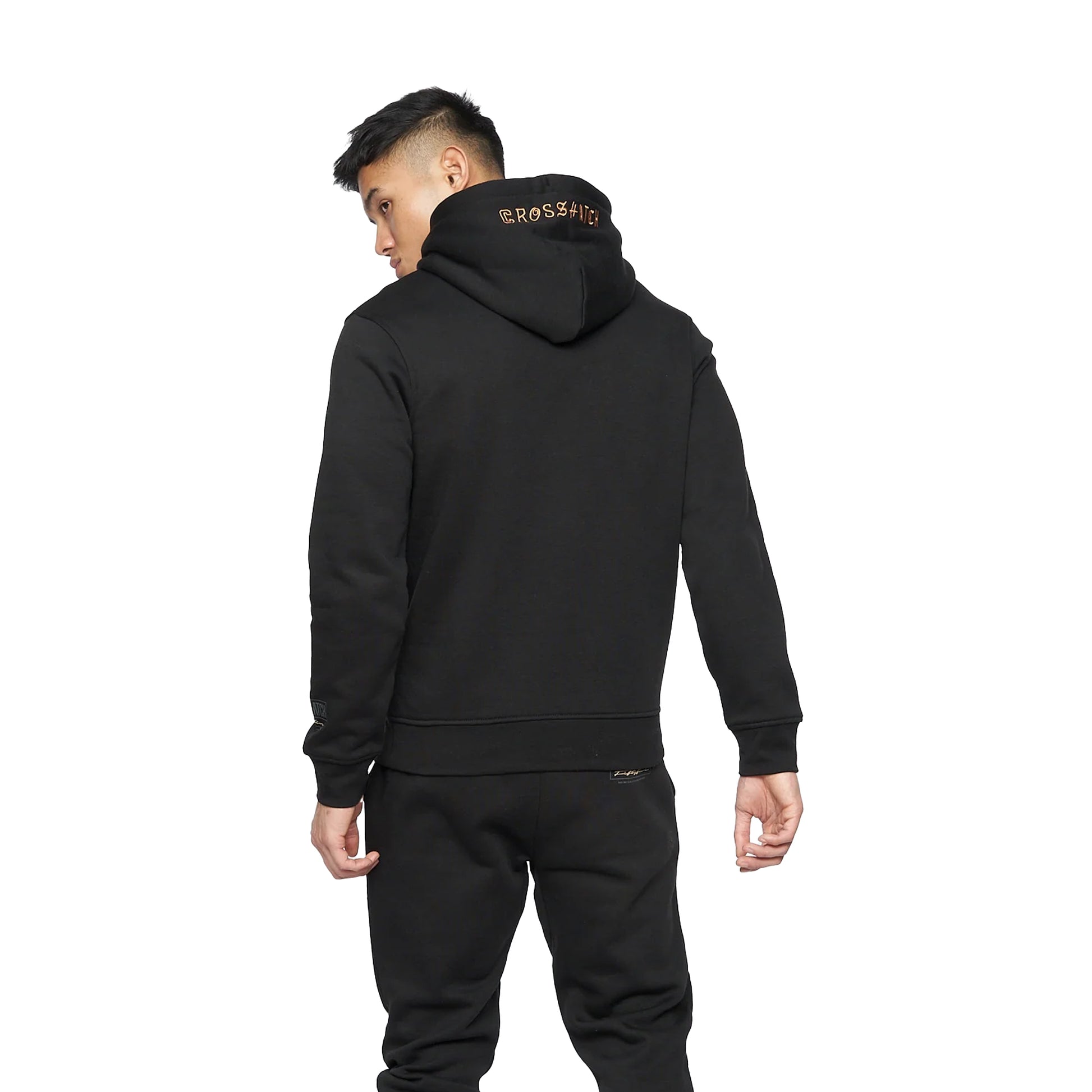 Black - Back - Crosshatch Mens Gooch Logo Hoodie