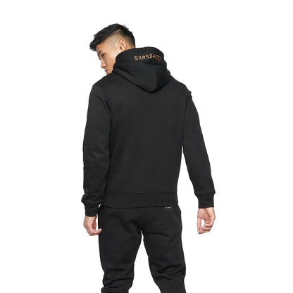 Black - Back - Crosshatch Mens Gooch Logo Hoodie