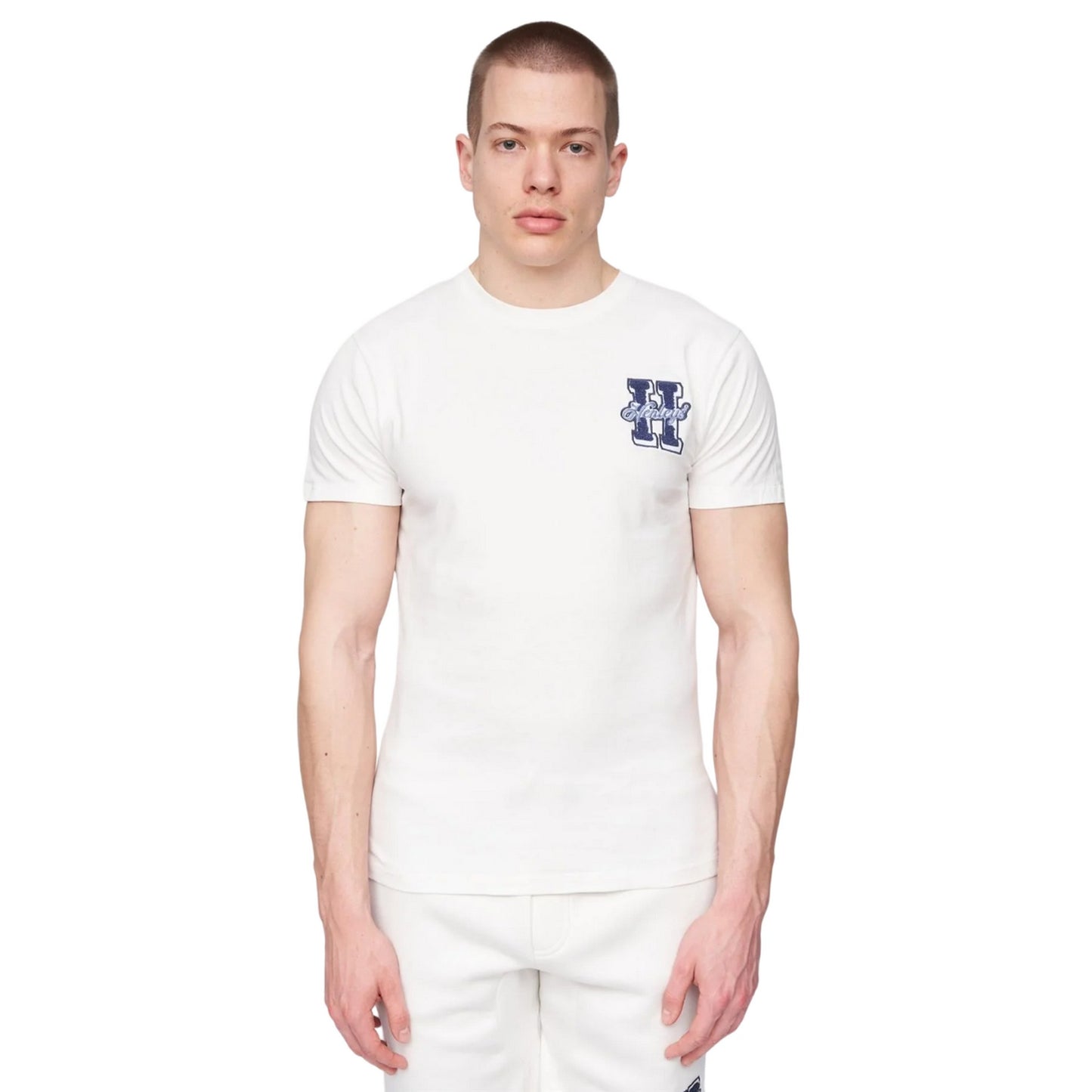 Off White - Front - Henleys Mens Aitchen Logo T-Shirt