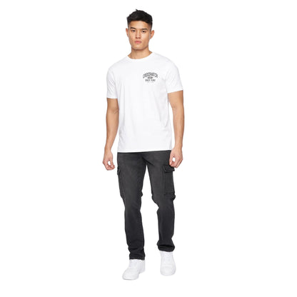 Black Wash - Side - Crosshatch Mens Kremtap Cargo Jeans