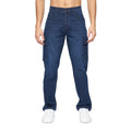 Dark Wash - Front - Crosshatch Mens Kremtap Cargo Jeans