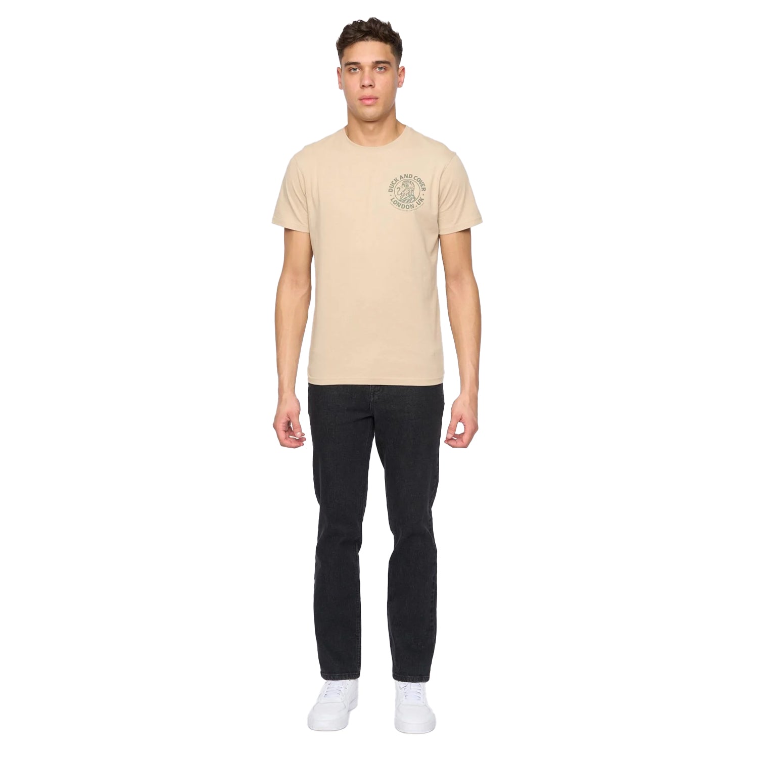 Black - Side - Duck and Cover Mens Hydras Straight Leg Jeans
