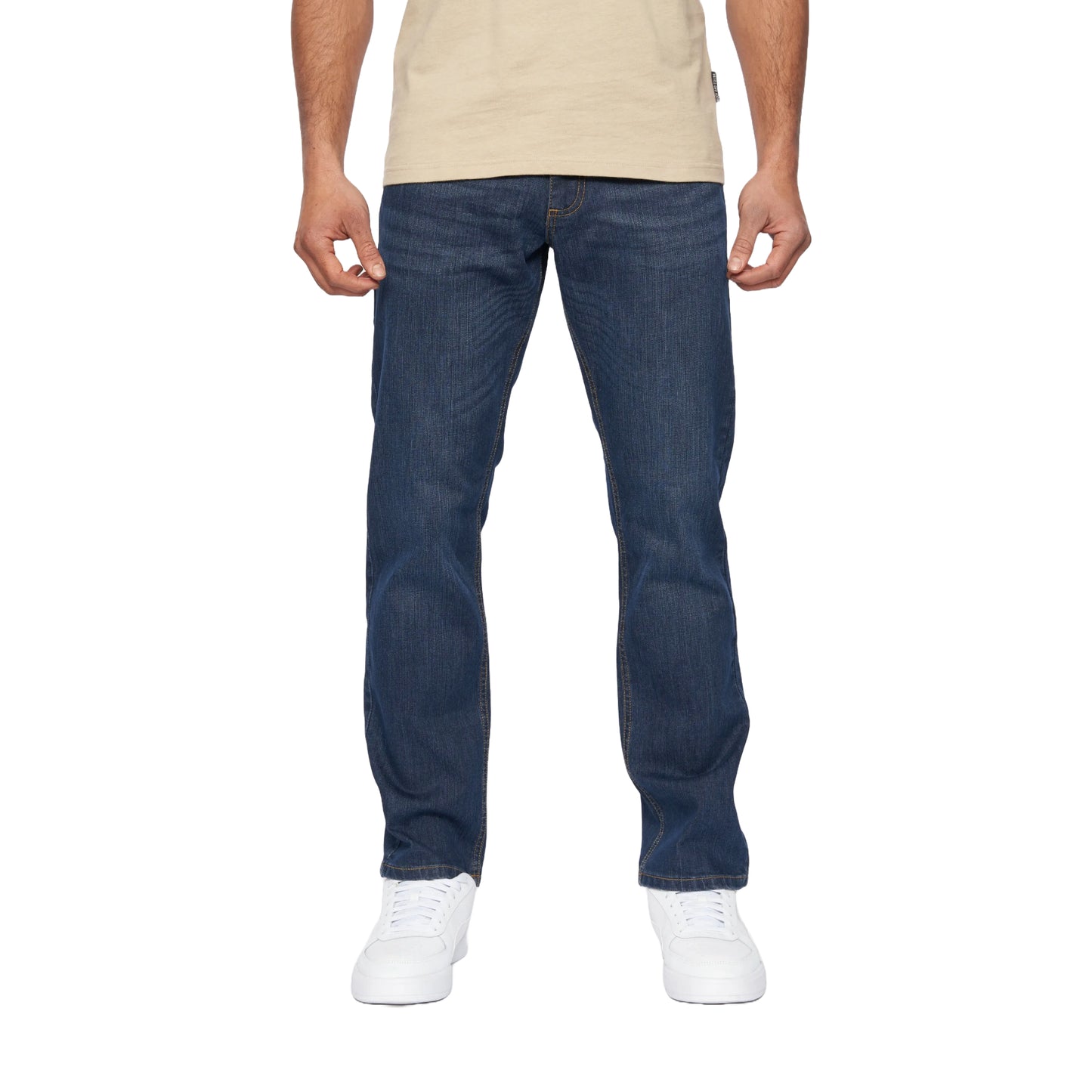 Dark Wash - Front - Duck and Cover Mens Hydras Straight Leg Jeans