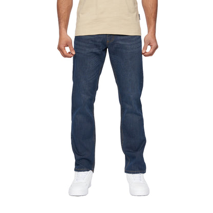 Dark Wash - Front - Duck and Cover Mens Hydras Straight Leg Jeans