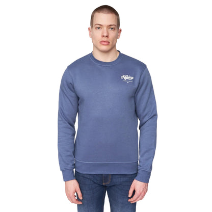 Deep Blue - Front - Henleys Mens Scripthen Crew Neck Sweatshirt