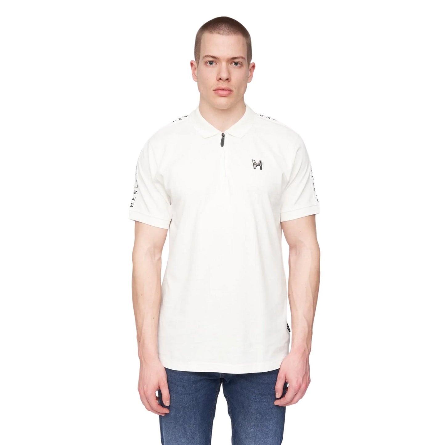 White - Front - Henleys Mens Tapehen Polo Shirt