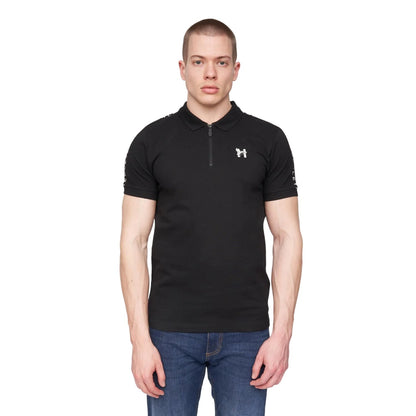 Black - Front - Henleys Mens Tapehen Polo Shirt