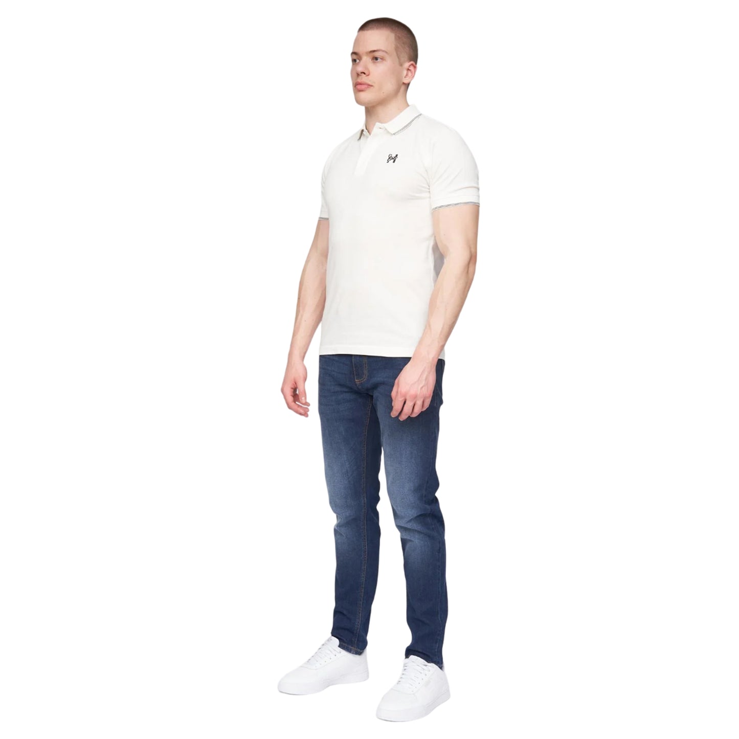 White - Side - Henleys Mens Moorehen Polo Shirt