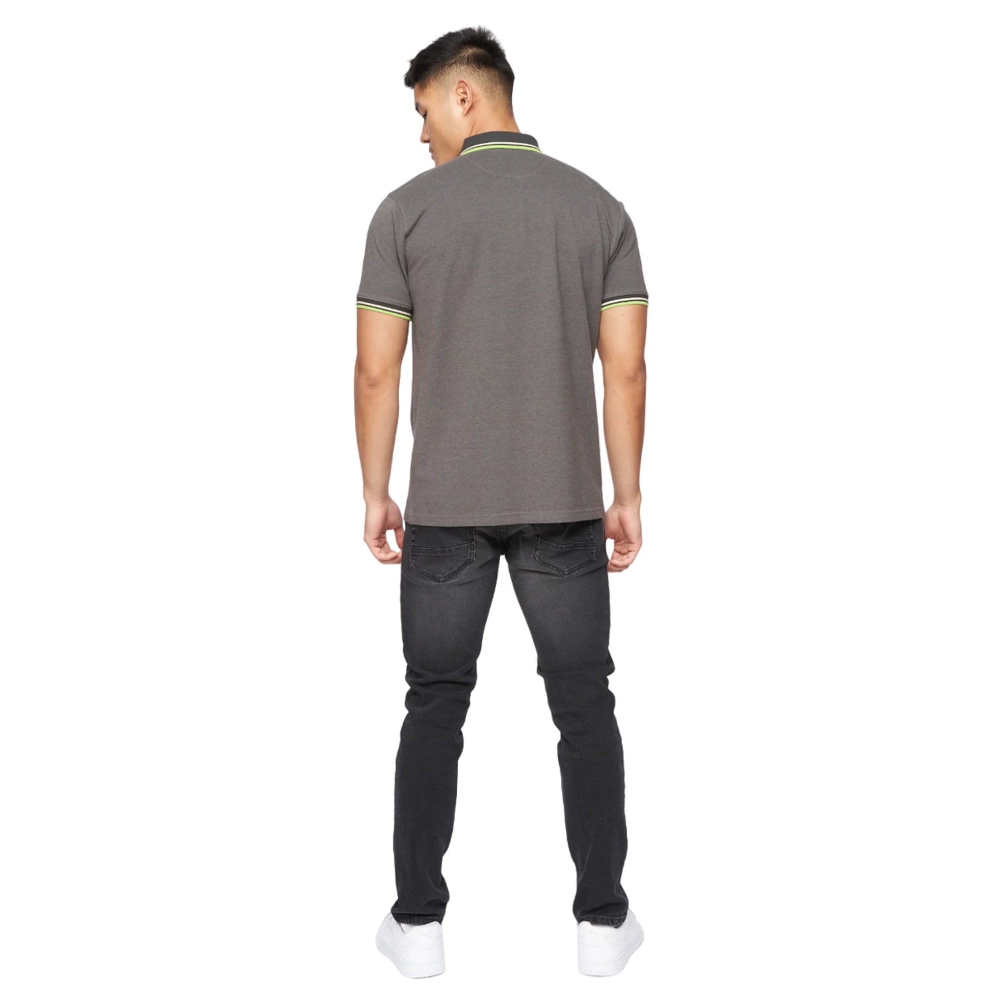 Grey - Lifestyle - Crosshatch Mens Britmane Polo Shirt