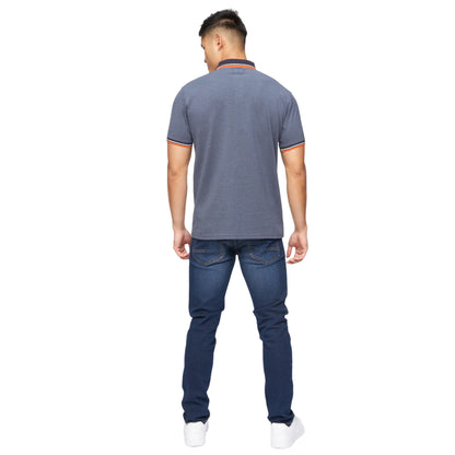 Denim Blue - Lifestyle - Crosshatch Mens Britmane Polo Shirt