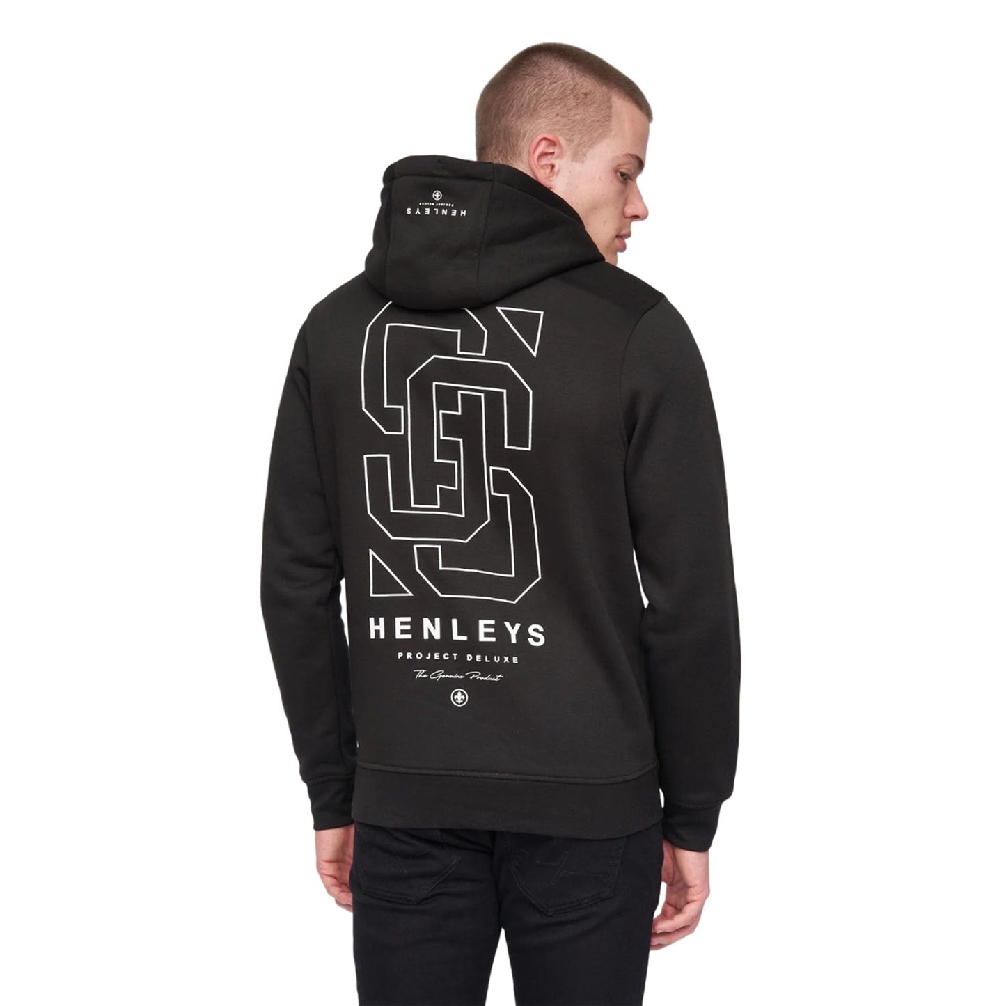 Black - Back - Henleys Mens Ninesix Hoodie