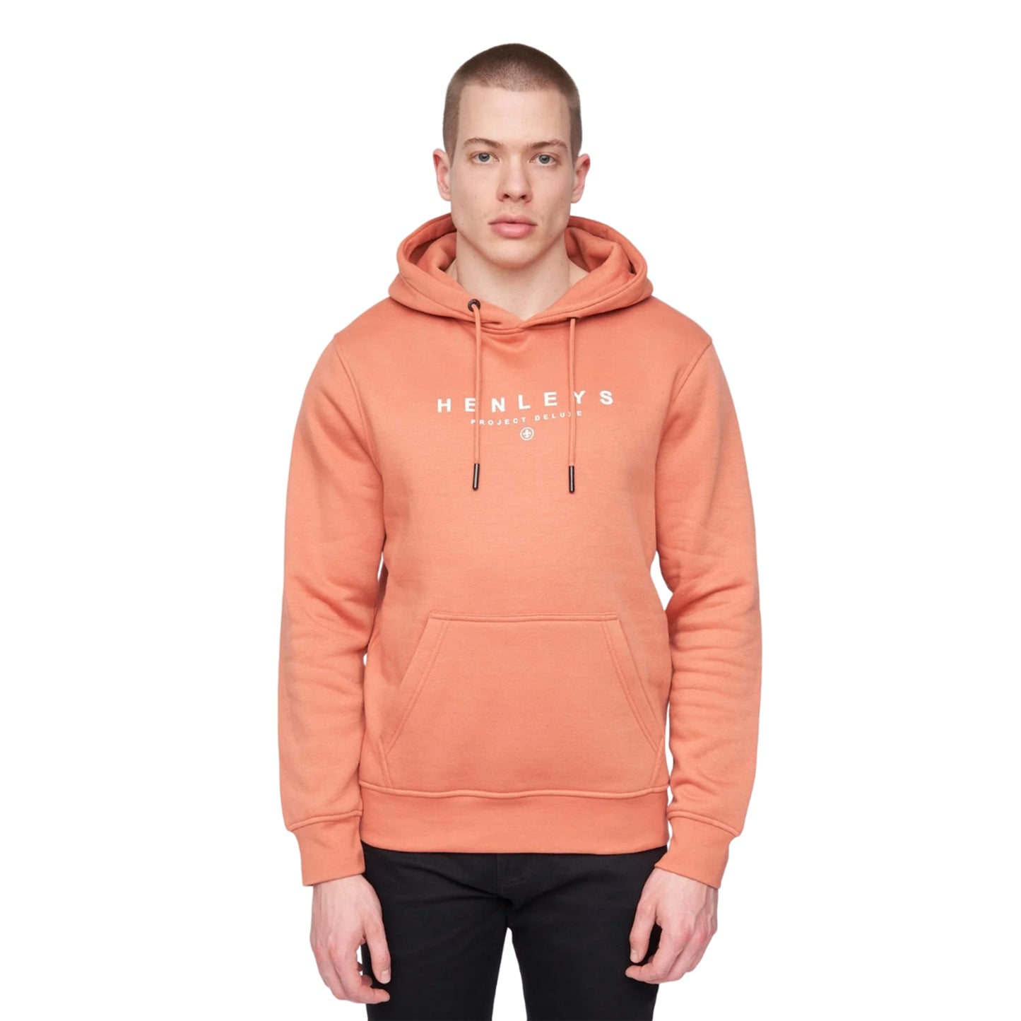 Brick Red - Front - Henleys Mens Ninesix Hoodie