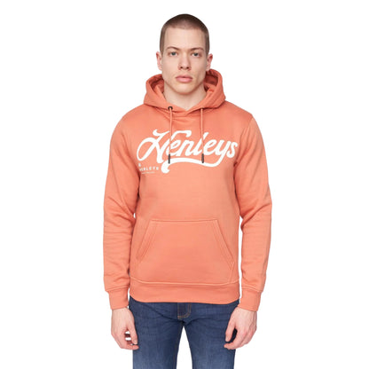 Brick Red - Front - Henleys Mens Scripthen Hoodie