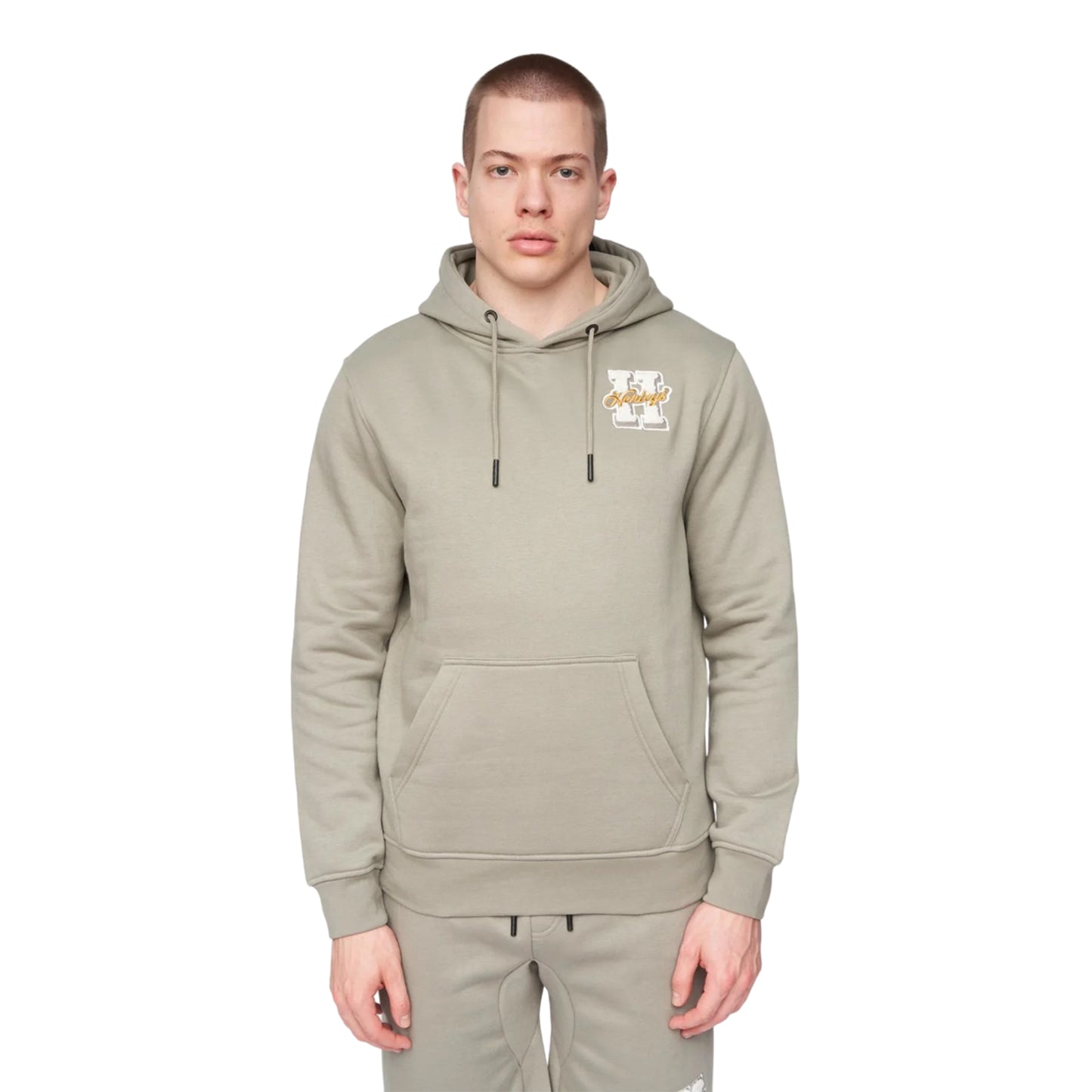 Dusty Olive - Front - Henleys Mens Aitchen Hoodie
