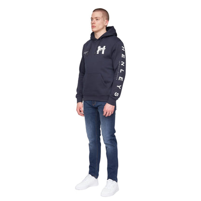 Navy - Side - Henleys Mens Kilhen Hoodie