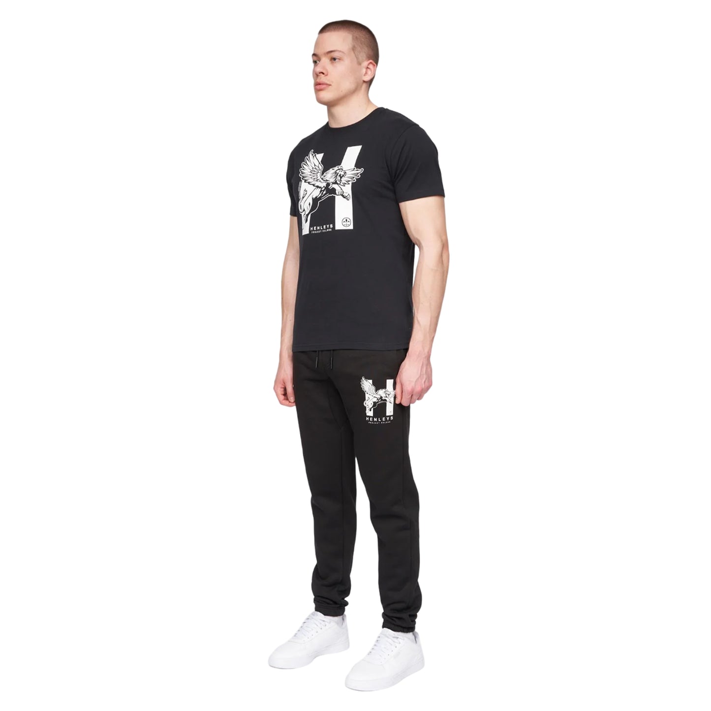Black - Side - Henleys Mens Curveball Jogging Bottoms