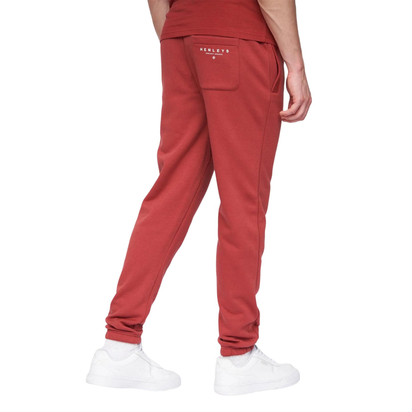 Deep Red - Back - Henleys Mens Curveball Jogging Bottoms
