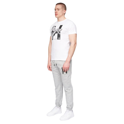Grey Marl - Side - Henleys Mens Curveball Jogging Bottoms