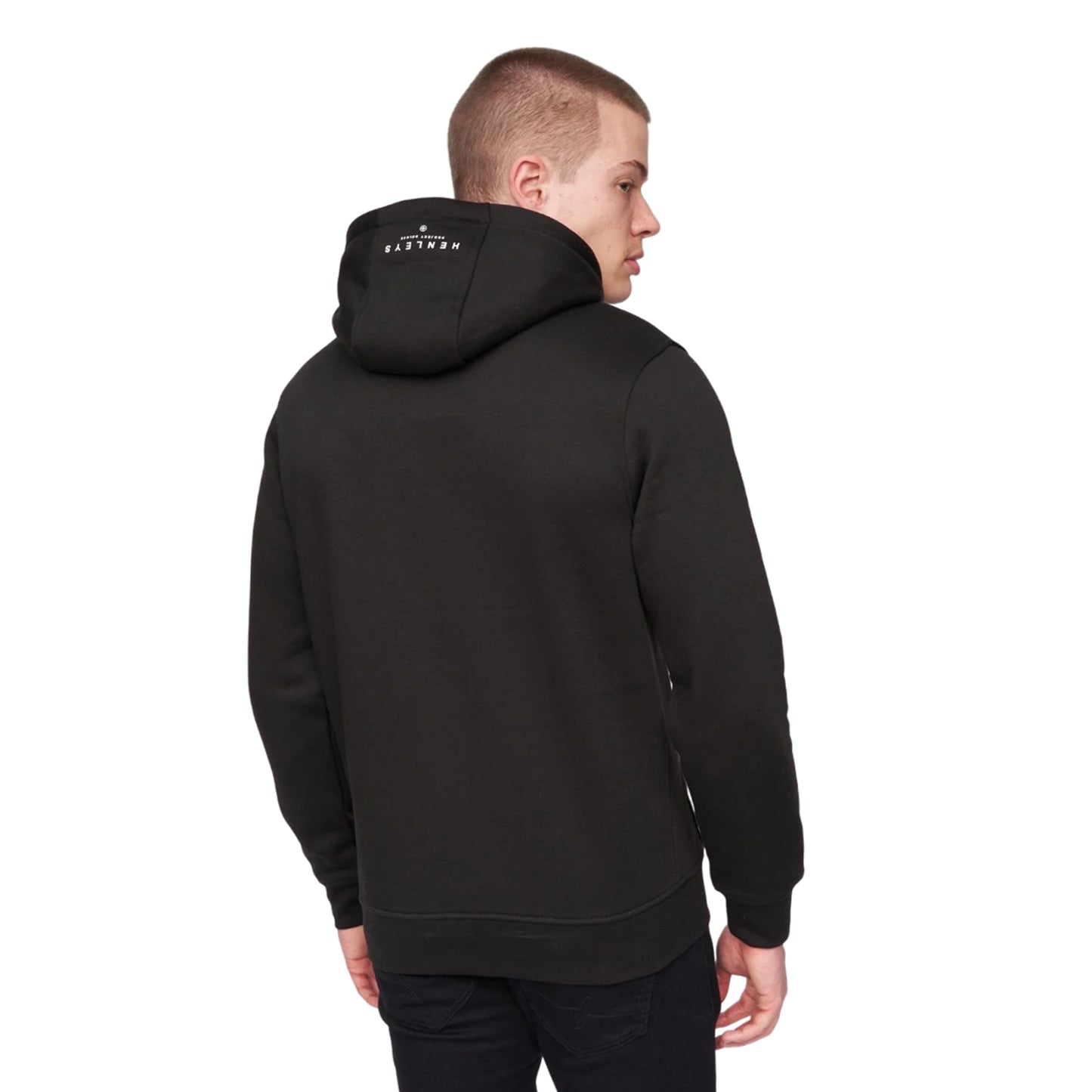 Black - Back - Henleys Mens Colhen Hoodie