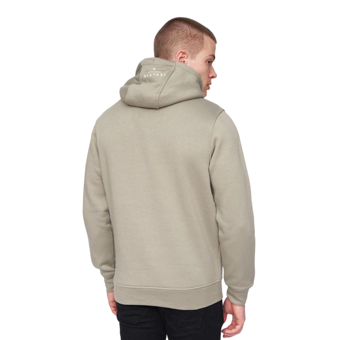Dusty Olive - Back - Henleys Mens Colhen Hoodie