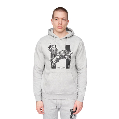 Grey Marl - Front - Henleys Mens Curveball Hoodie