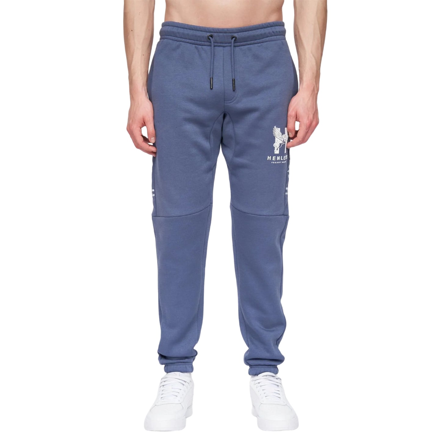 Deep Blue - Front - Henleys Mens Tapehen Jogging Bottoms