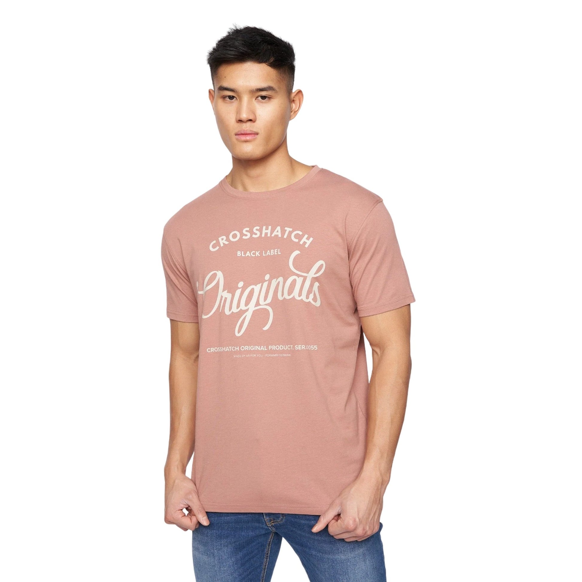 Multicoloured - Back - Crosshatch Mens Rapmoore Assorted Designs T-Shirt (Pack of 7)
