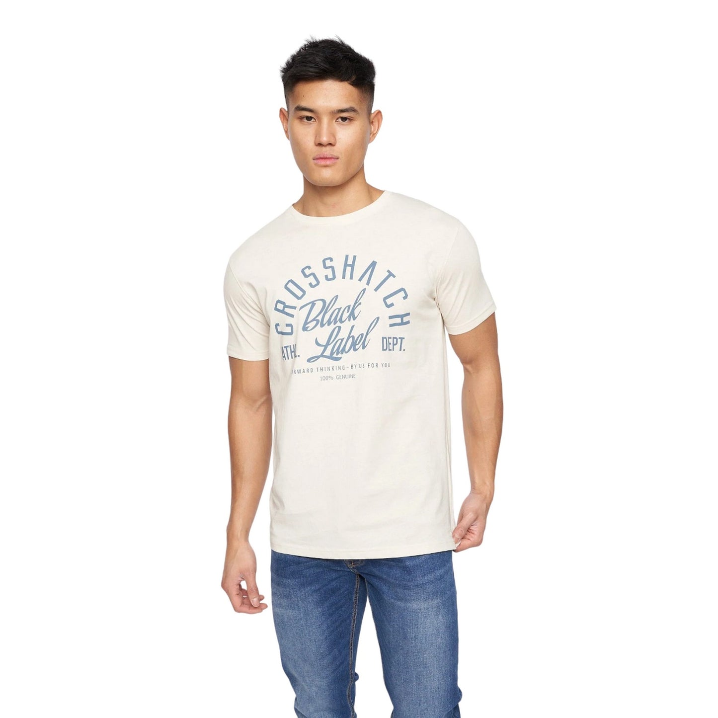 Multicoloured - Close up - Crosshatch Mens Rapmoore Assorted Designs T-Shirt (Pack of 7)