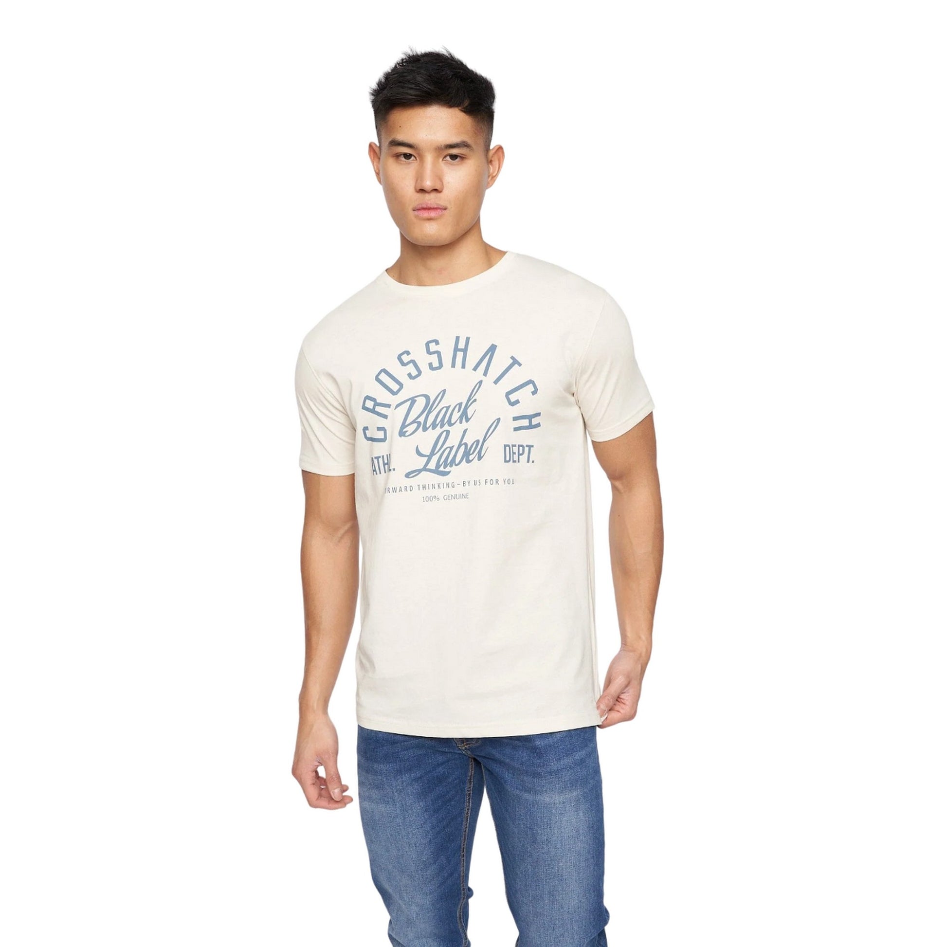 Multicoloured - Close up - Crosshatch Mens Rapmoore Assorted Designs T-Shirt (Pack of 7)