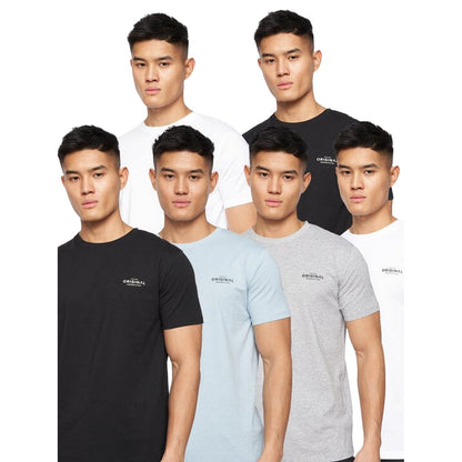 Multicoloured - Front - Crosshatch Mens Shivron T-Shirt (Pack of 7)