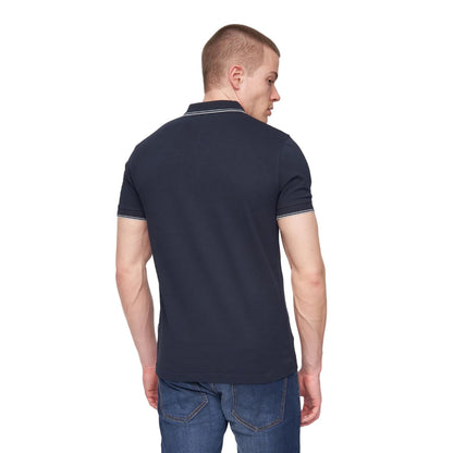 Navy - Back - Henleys Mens Henflare Polo Shirt