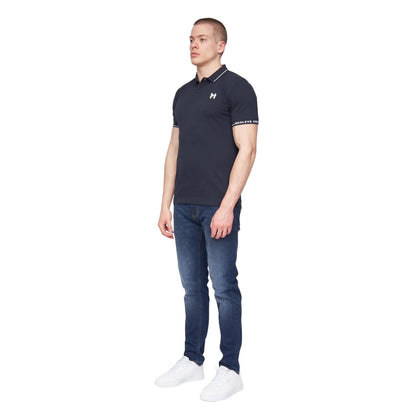Navy - Side - Henleys Mens Hentyme Polo Shirt