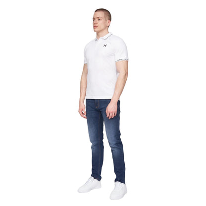 White - Side - Henleys Mens Hentyme Polo Shirt