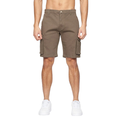 Khaki Brown - Front - Crosshatch Mens Frentons Cargo Shorts