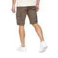 Khaki Brown - Back - Crosshatch Mens Frentons Cargo Shorts