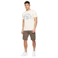 Khaki Brown - Side - Crosshatch Mens Frentons Cargo Shorts