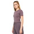 Charcoal Mauve - Lifestyle - Juice Womens-Ladies Tilly Crop T-Shirt