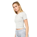 Grey Marl - Front - Juice Womens-Ladies Tilly Crop T-Shirt