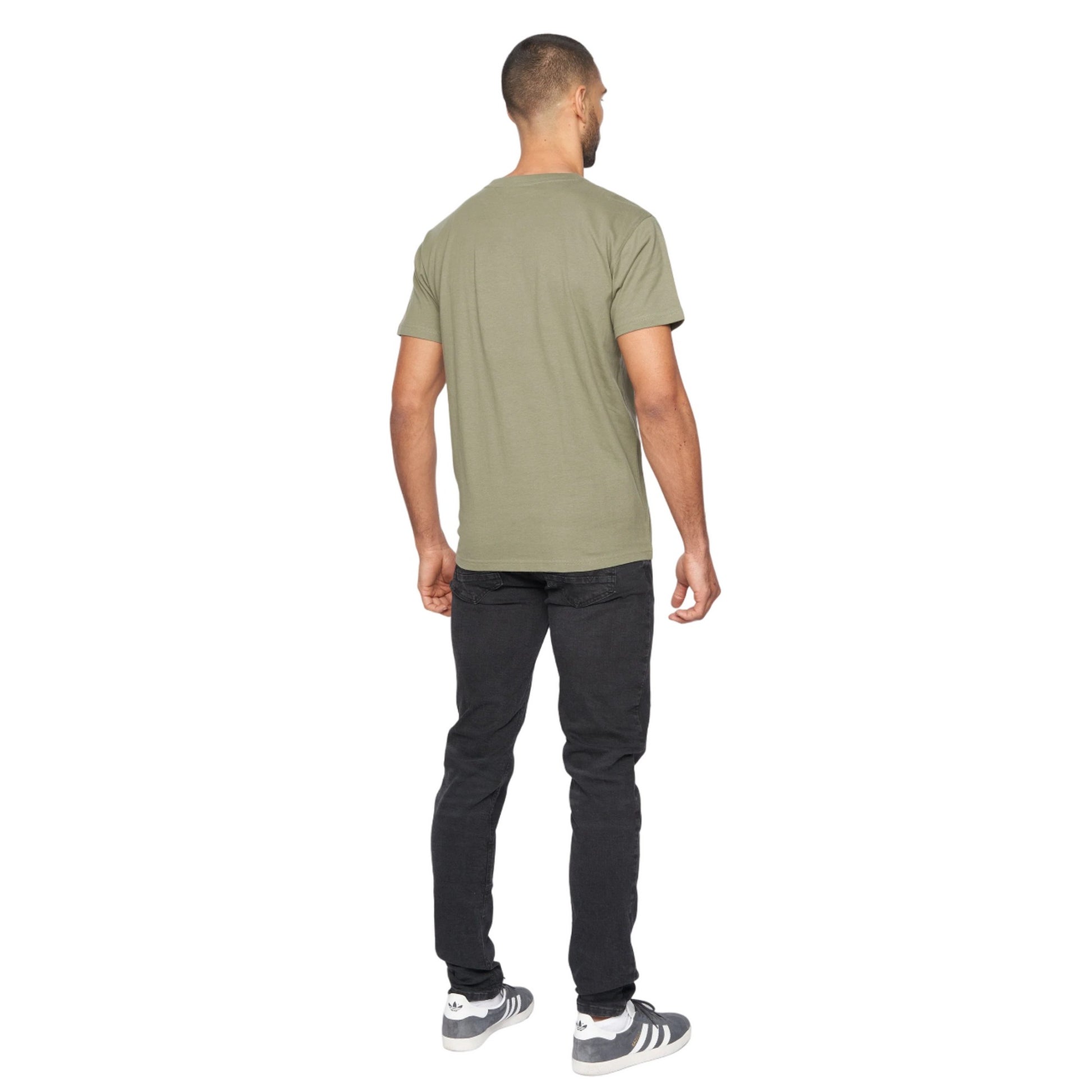 Khaki Green - Back - Duck and Cover Mens Kacper T-Shirt