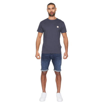 Navy - Side - Duck and Cover Mens Wilkins T-Shirt