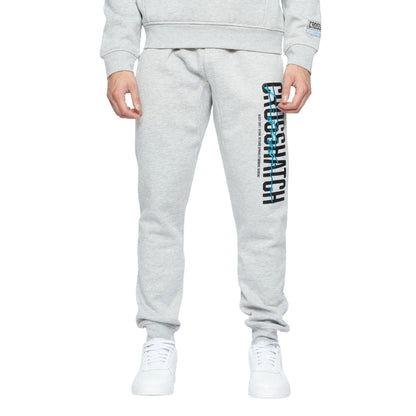 Light Grey Marl - Front - Crosshatch Mens Gooch Jogging Bottoms