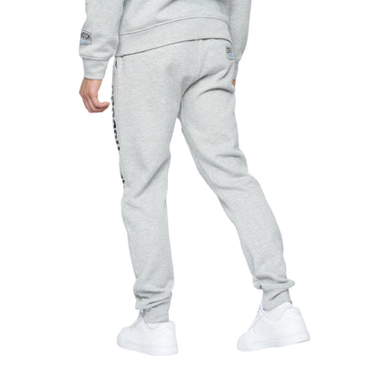 Light Grey Marl - Back - Crosshatch Mens Gooch Jogging Bottoms