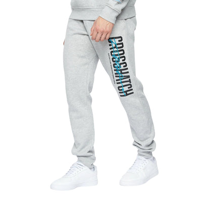 Light Grey Marl - Side - Crosshatch Mens Gooch Jogging Bottoms