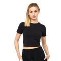 Black - Front - Juice Womens-Ladies Tilly Crop T-Shirt