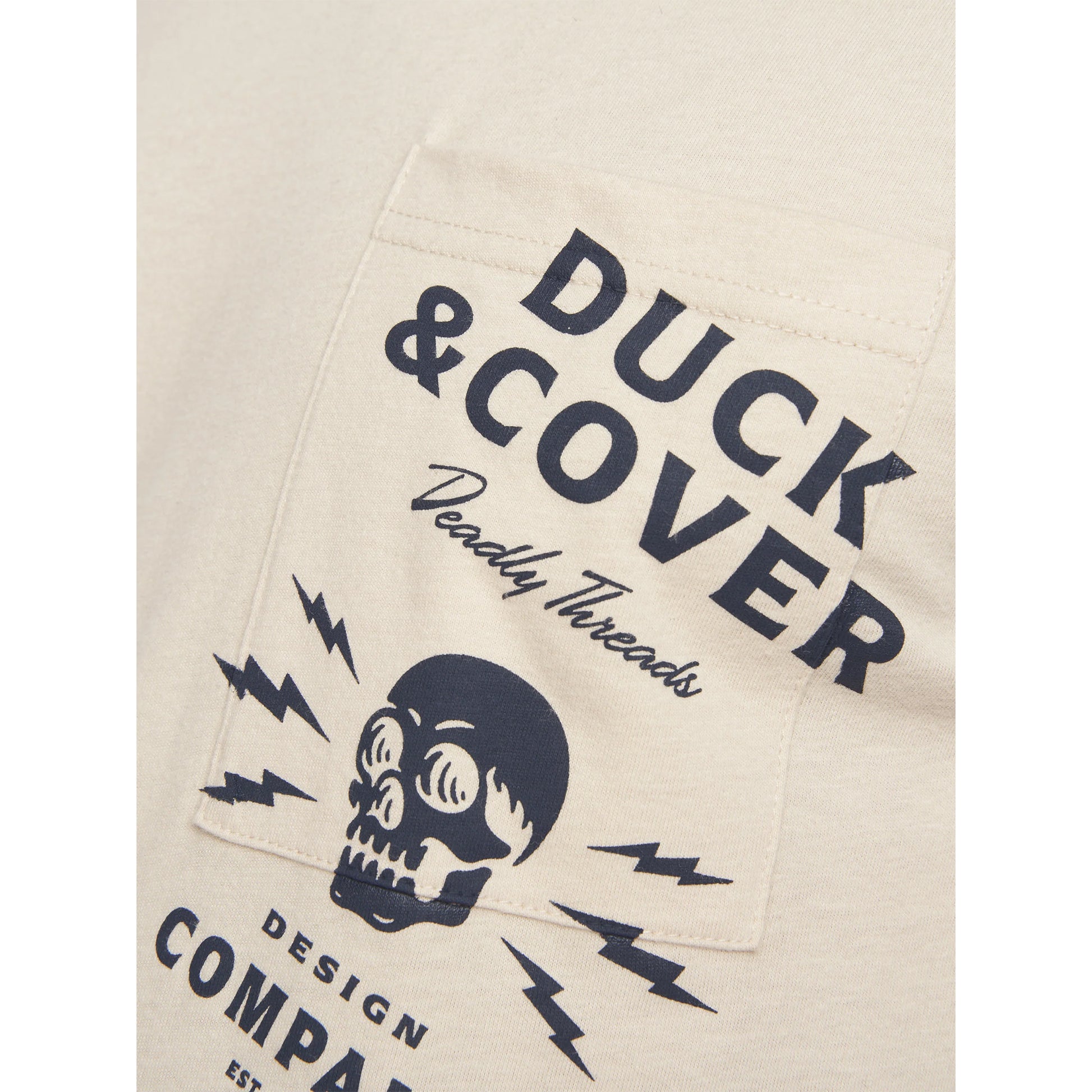 Off White - Side - Duck and Cover Mens Berger T-Shirt