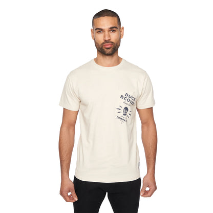 Off White - Front - Duck and Cover Mens Berger T-Shirt